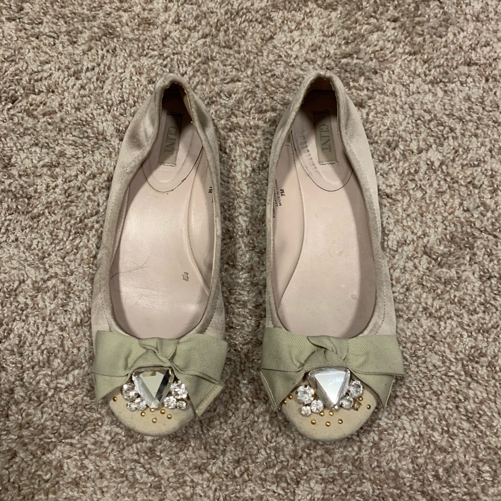 Glint Nude Sparkle Flats